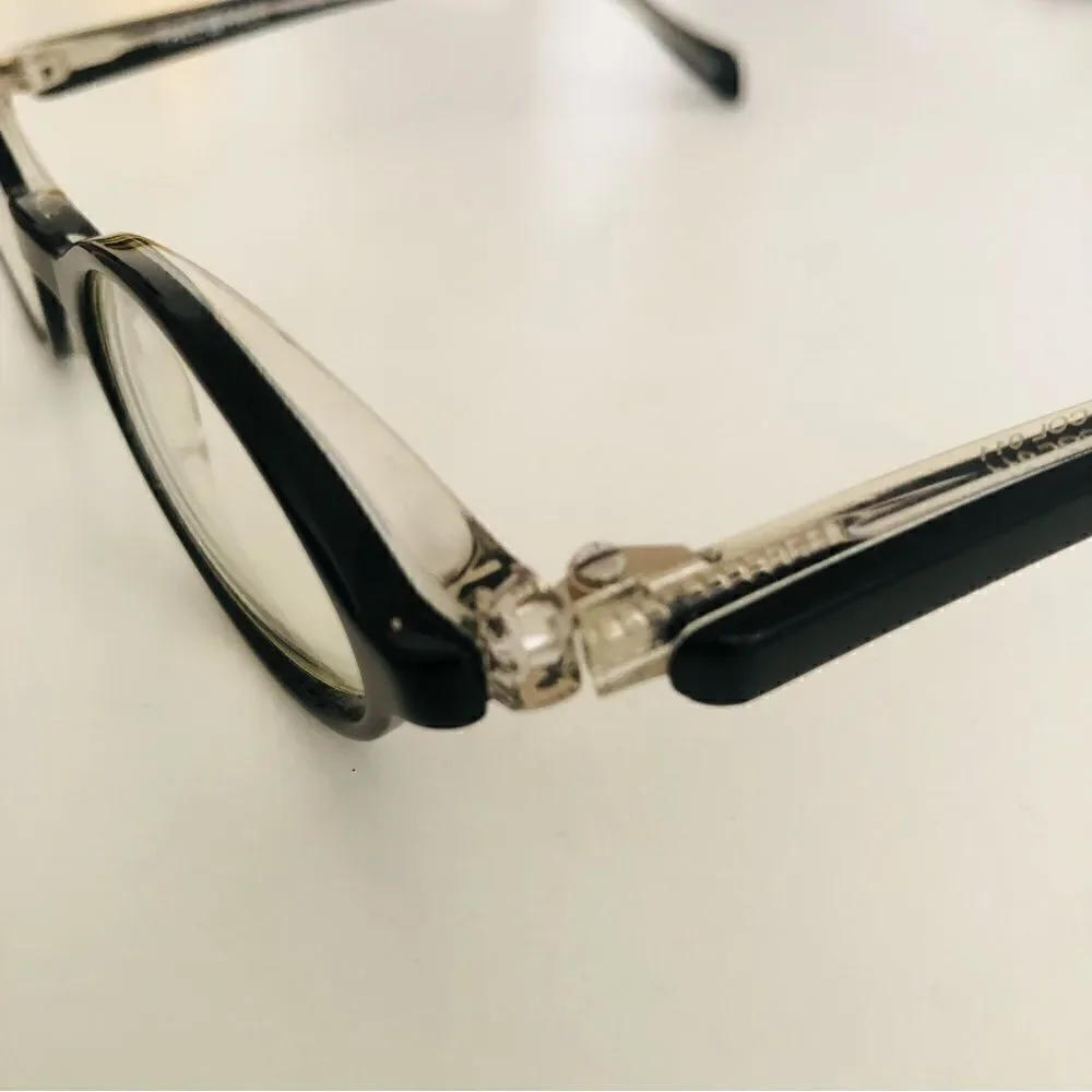 Rare Authentic Face a Face BINGO Oval Black/Clear Eye Glasses France